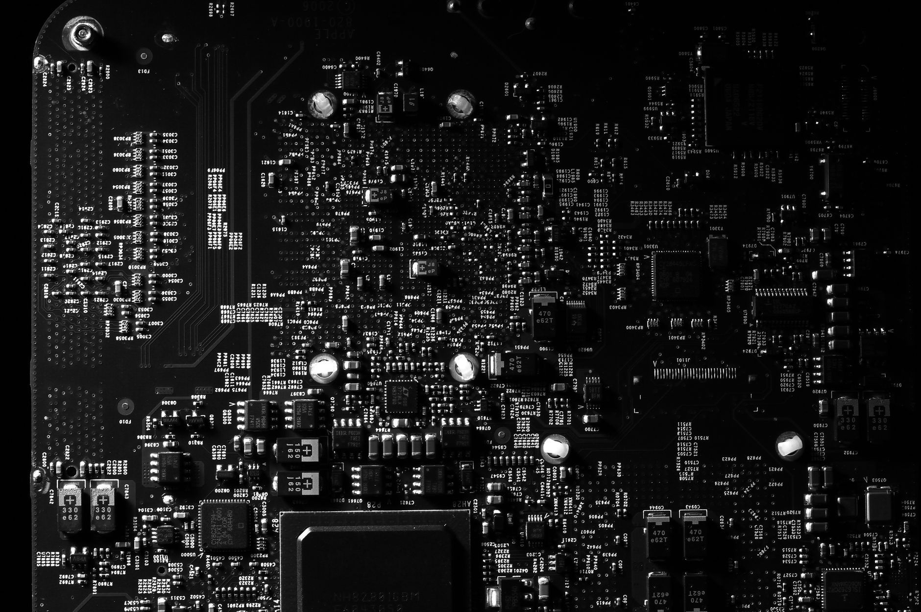 placa-mãe de computador em detalhe